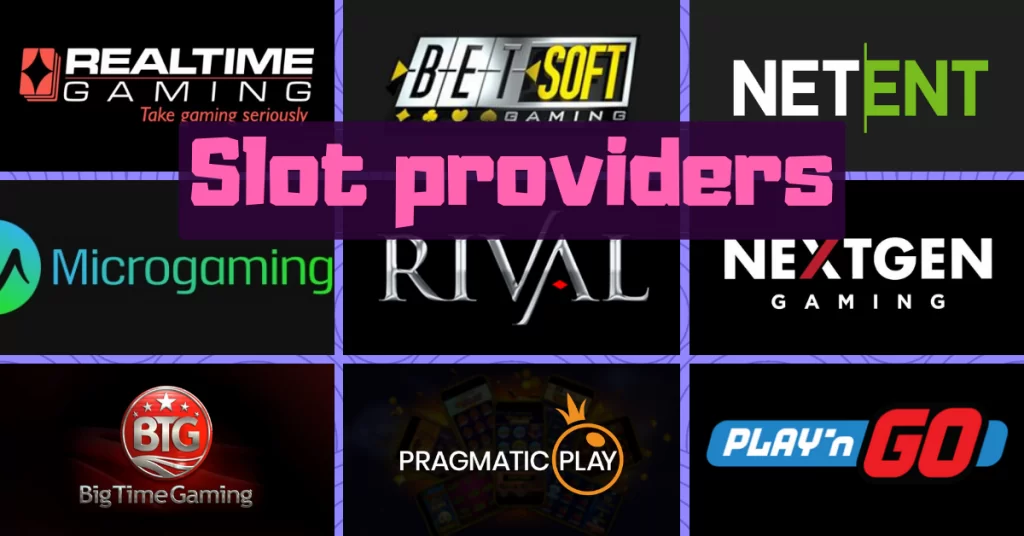 slot providers online casino logos