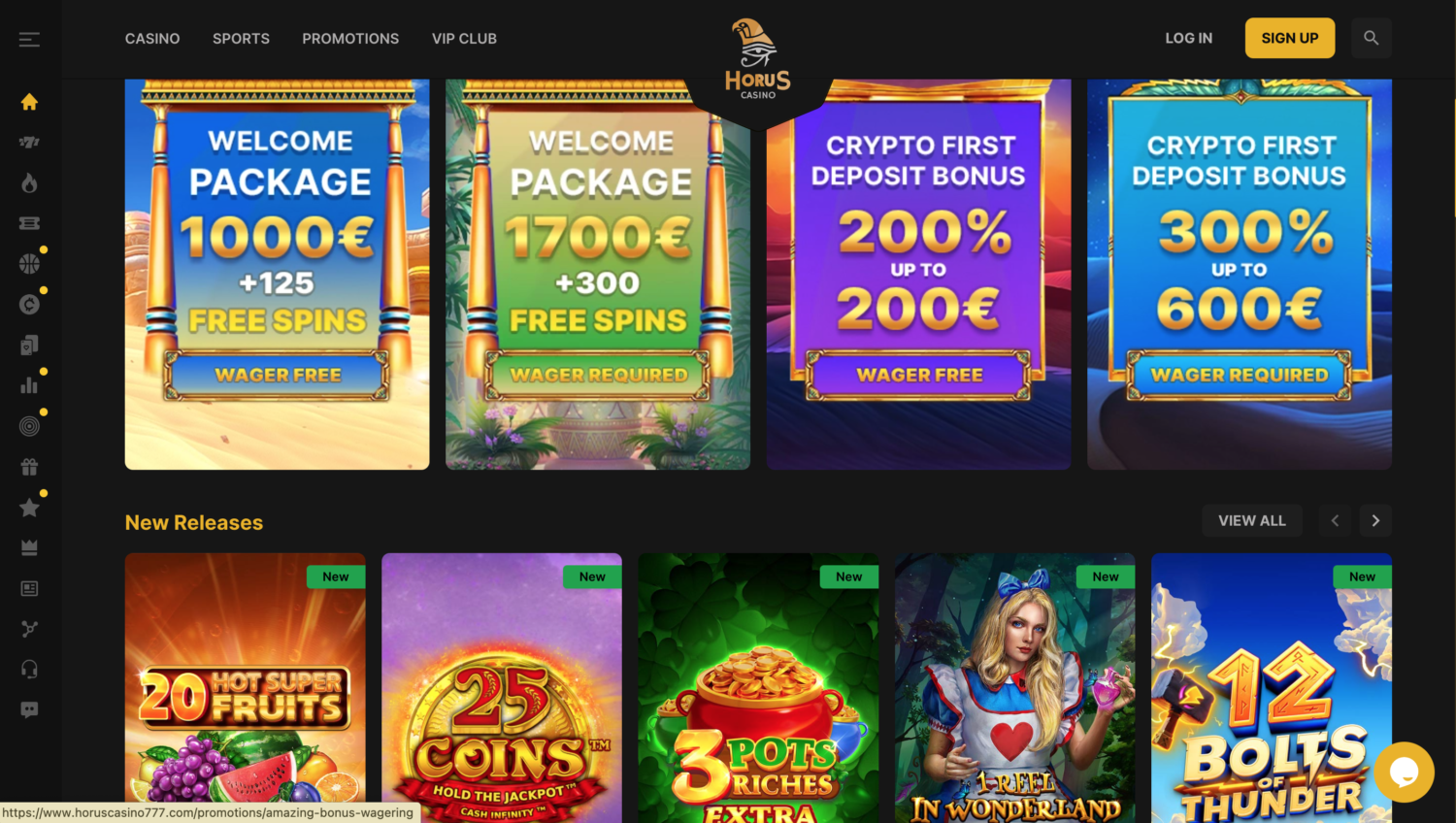 welcome bonuses of horus casino online Aussie