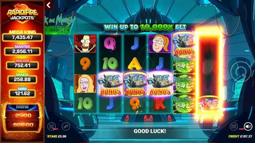 blueprint rick and morty slot casino game