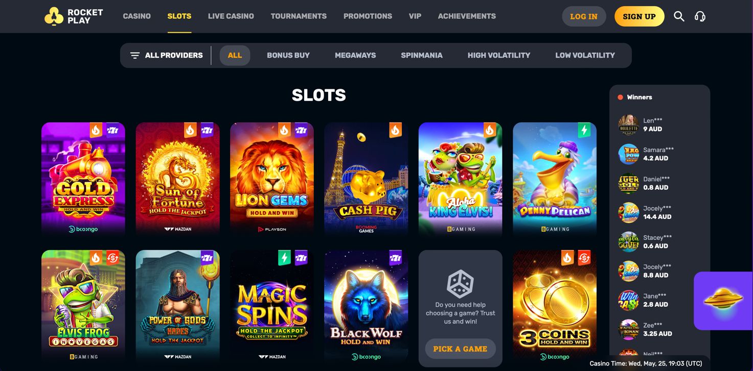 online casino rocketplay game slots