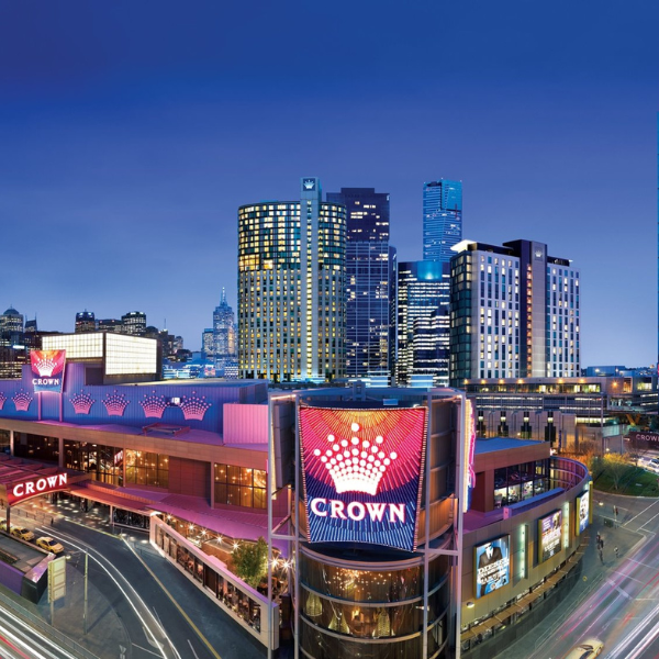 casino crown melbourne australia nightview